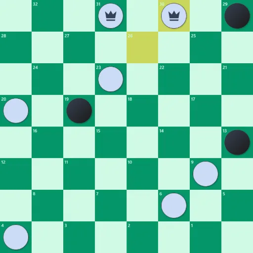 American Checkers strategy diagram