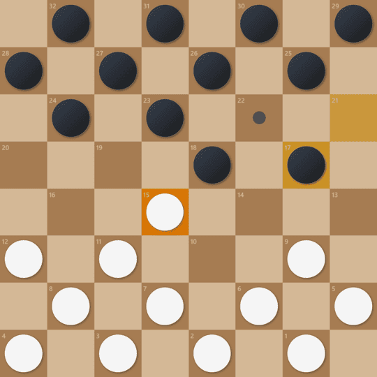Play American Checkers vs AI