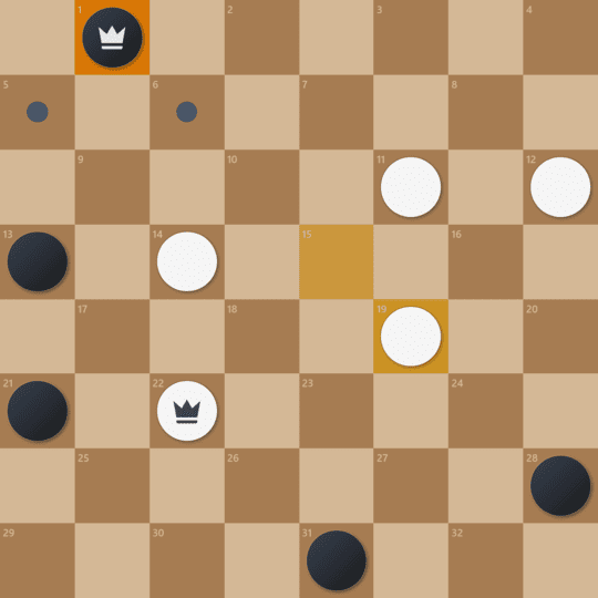 American Checkers rules illustration