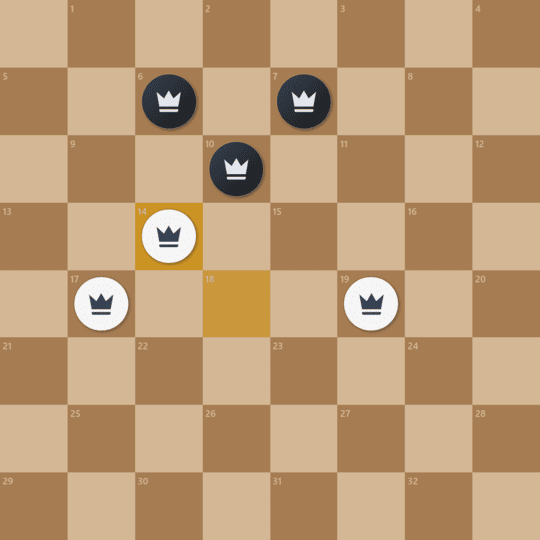 American Checkers strategy diagram