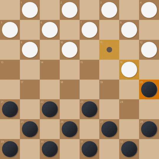 Brazilian Draughts rules illustration
