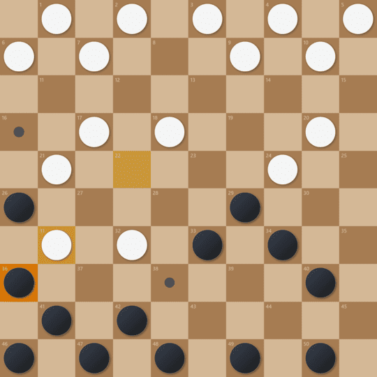 International Draughts rules illustration