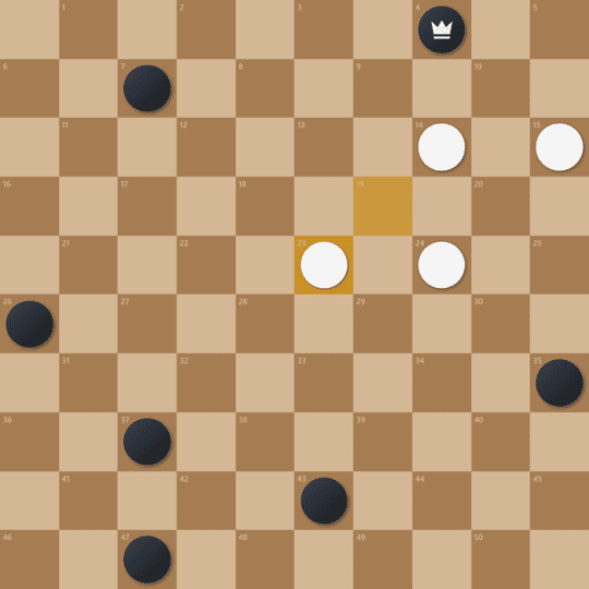 International Draughts strategy diagram