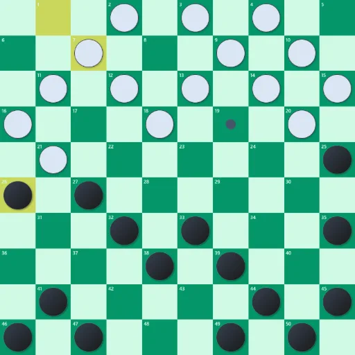 International Checkers rules illustration