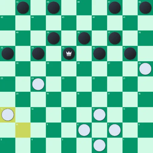 International Checkers strategy diagram