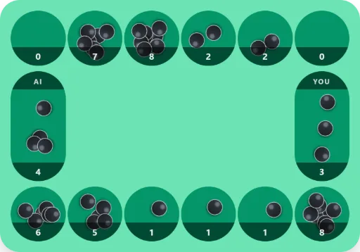 Jogar Mancala contra IA