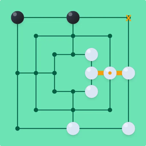 Nine Men's Morris strategy diagram